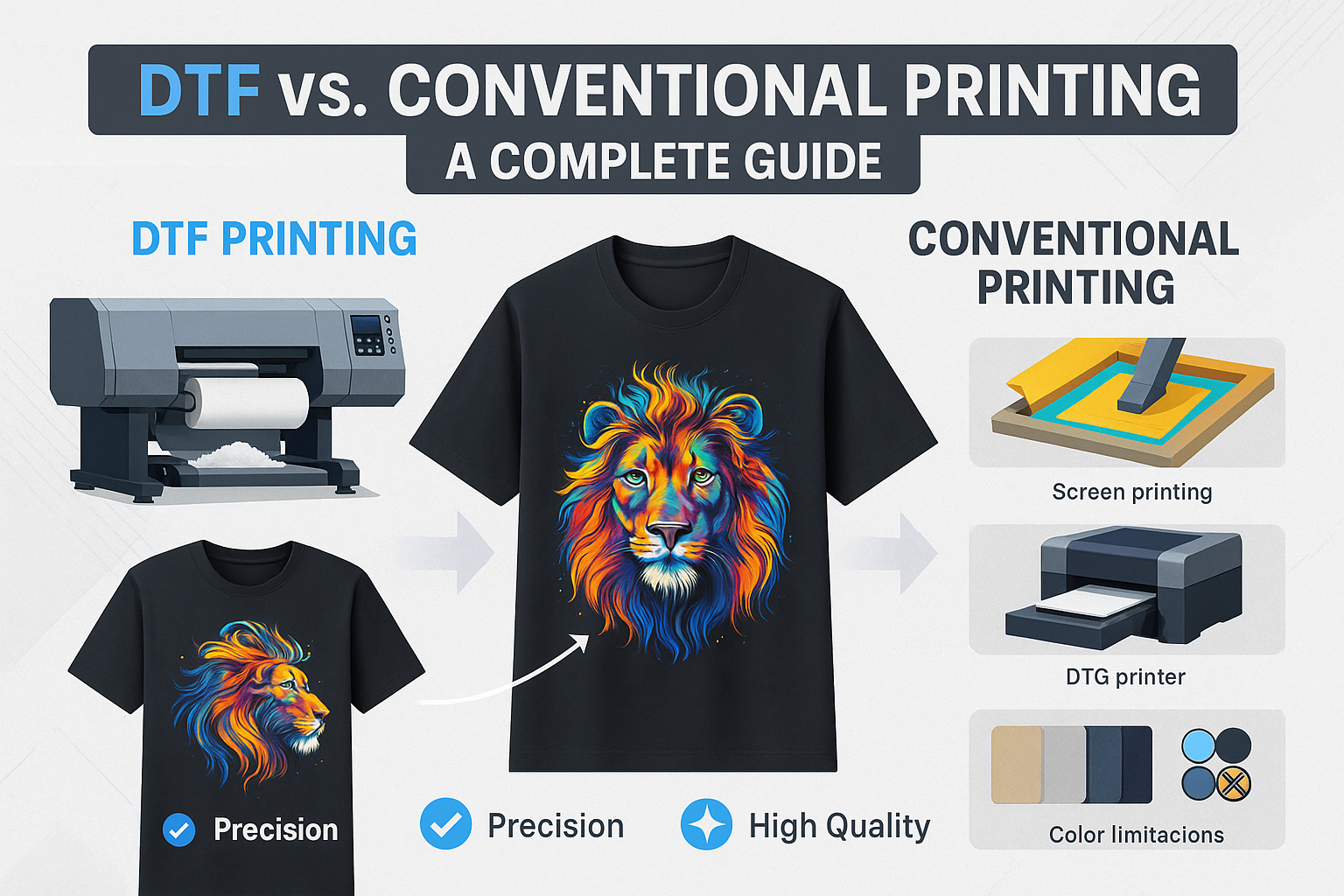 Differences Between DTF Printing and Conventional Printing A Complete Guide