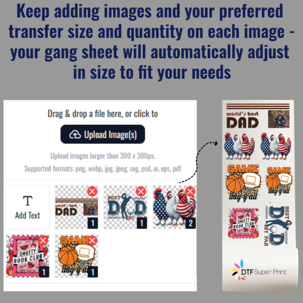 uv dtf decals stickcer rolling custom gang sheet