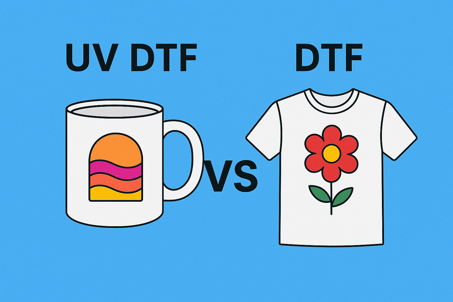 UV DTF vs DTF Transfers: Key Differences